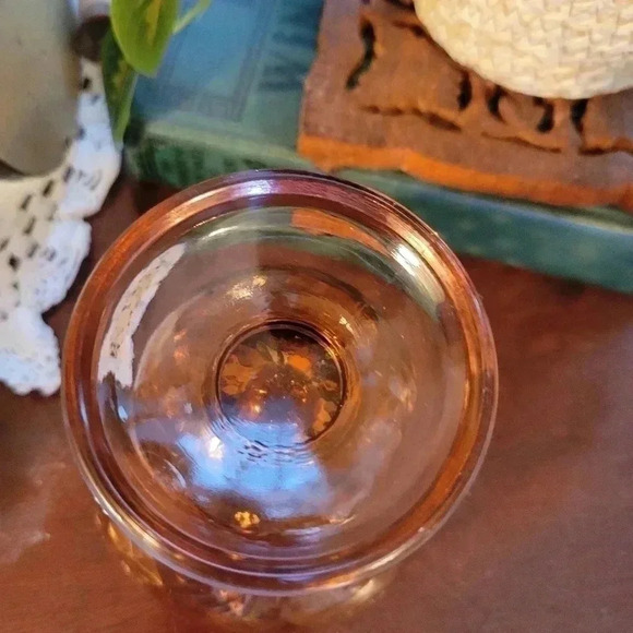 Vintage Fenton Pedestal Rose Bowl Ivy Vase  Diamond Optic Crimped Rim - Picture 4 of 4